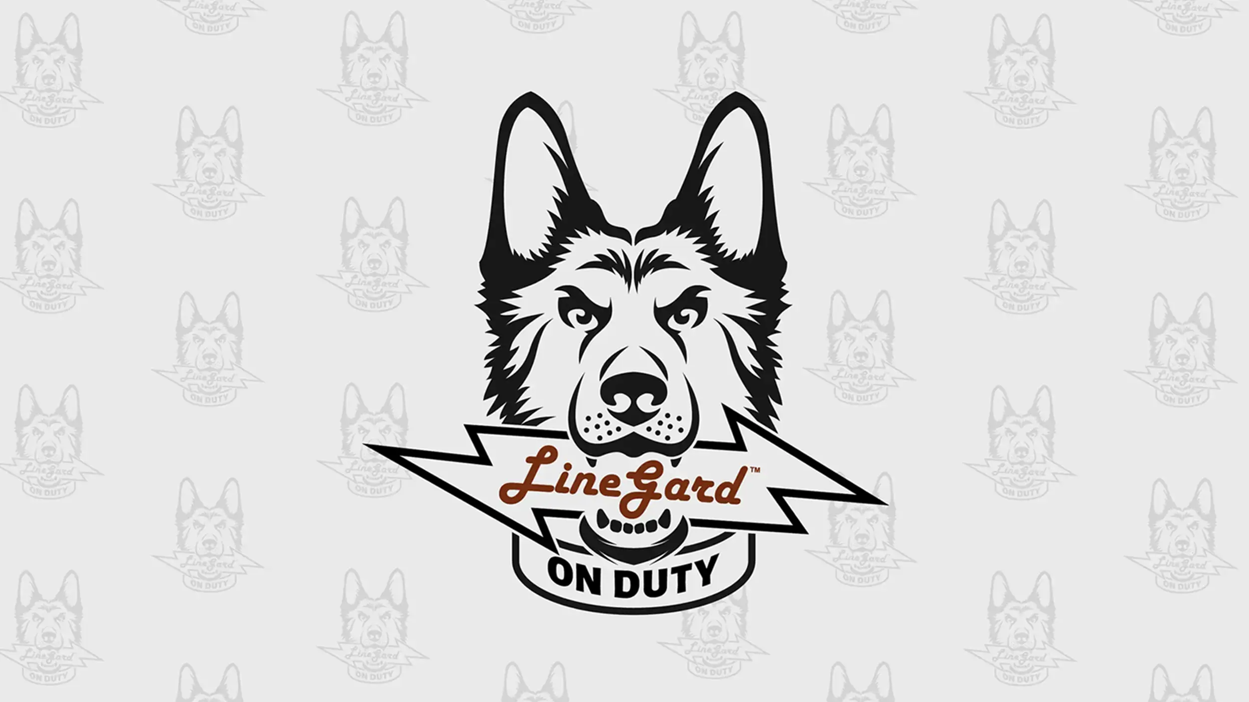 image of North Shore Safety mascot: the drawing of a dog holding a lightning bolt in it's mouth