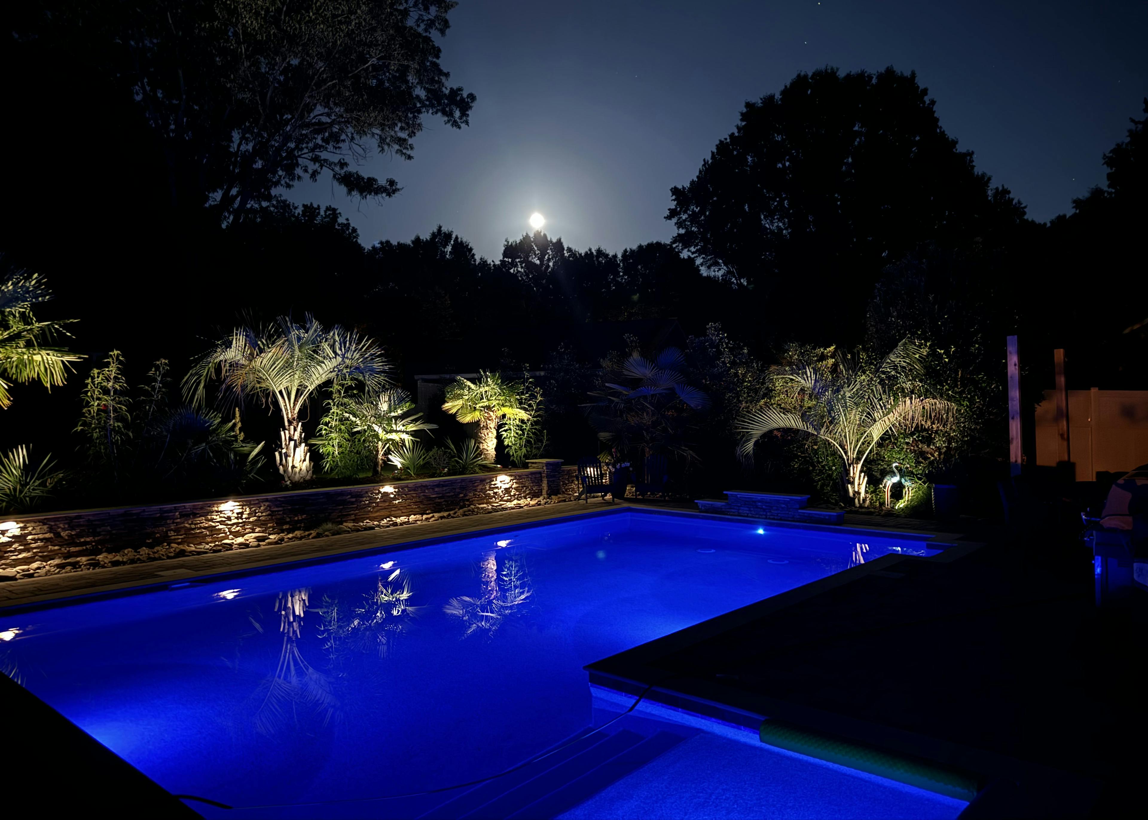 Pool at night